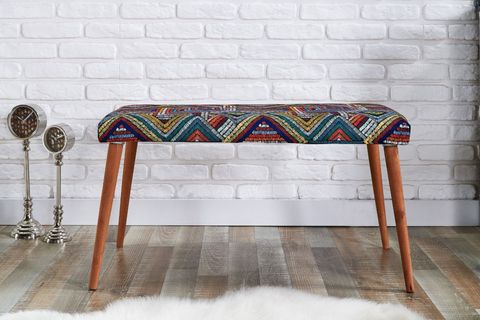 ETNİK DESENLİ BENCH, GÜRGEN AYAK