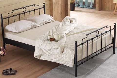 HATKUS METAL KARYOLA, SİYAH, 160X200