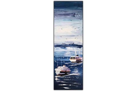 İSTANBULDAKİ VAPURLAR ORİJİNAL YAĞLI BOYA TABLO
