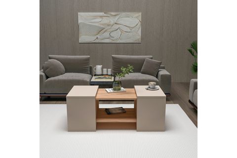 ARNETTİ SARTOS ZİGONLU ORTA SEHPA,ATLANTİK ÇAM BEJ