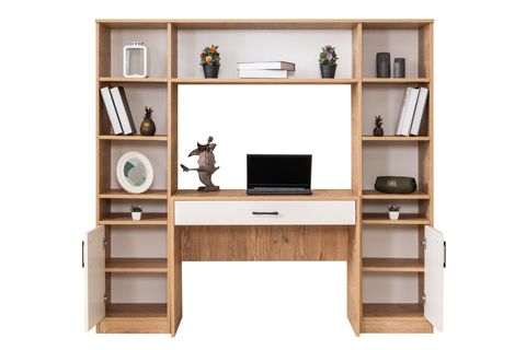 DEKA 2 KİTAPLIKLI ÇALIŞMA MASASI, CEVİZ