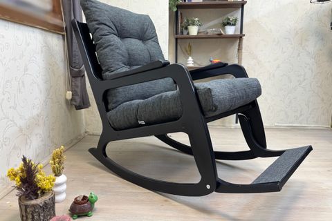 KONTES SALLANAN SANDALYE, KETEN NEFTİ, LAKE SİYAH