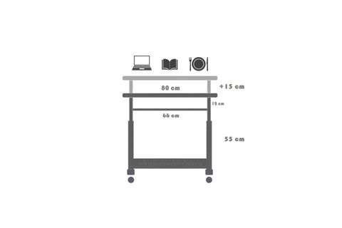 YÜKSEKLİK AYARLI VE KLAVYELIKLI ÇALIŞMA MASASI, ÇAM, 80X40