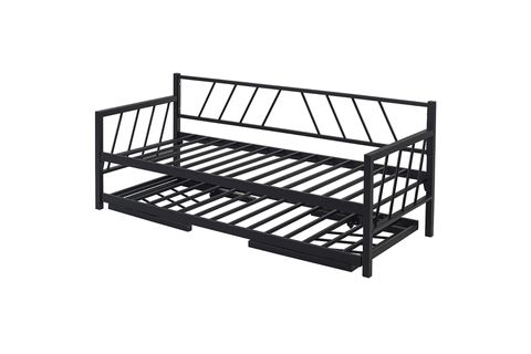 GLORY DAYBED YAVRULU METAL KARYOLA, SİYAH, 90X200