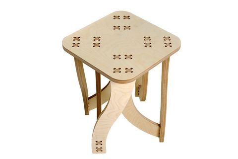 TUFETTO OCTOPUS AHŞAP TABURE