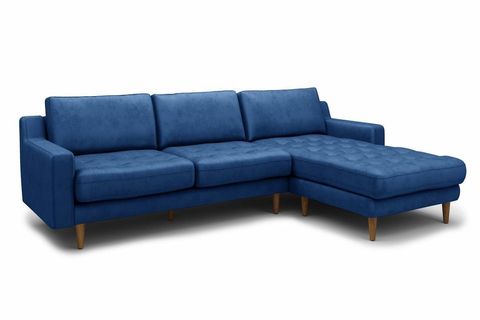MODSY KADİFE MODÜLER KOLTUK, 266 X 171, GECE MAVİSİ