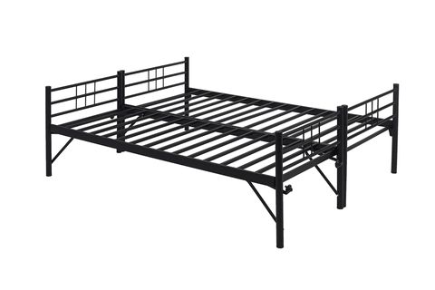 YAVRULU İKİZ METAL KARYOLA, SİYAH, 90X200