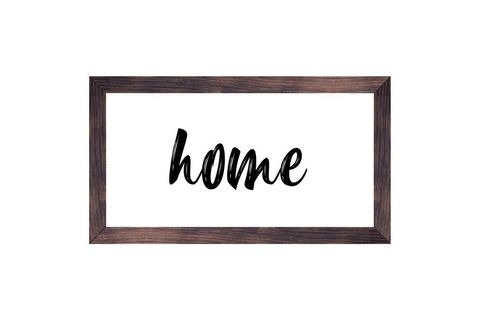 AHŞAP ÇERÇEVELİ HOME PANO 20X40 CM