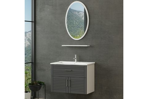 VERA BANYO DOLABI 85CM AS2K1Ç 1EA1R ETJ BEYAZ ANTRASİT