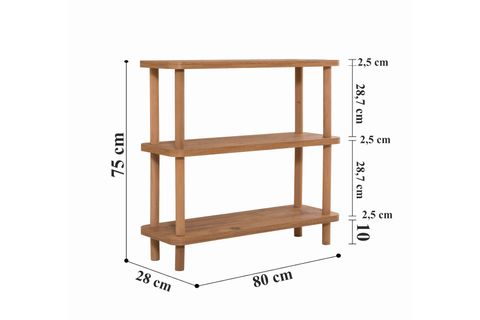 DORA STEP KISA KİTAPLIK, ATLANTİK, 80X28