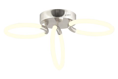 HONOS ÜÇLÜ PLAFONYER LED AVİZE, KROM