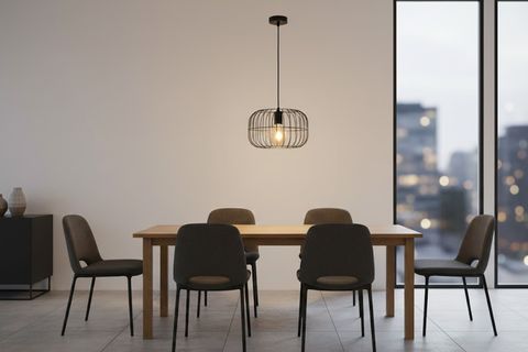 SERKAN ENDÜSTRİYEL KAFES AVİZE, SİYAH