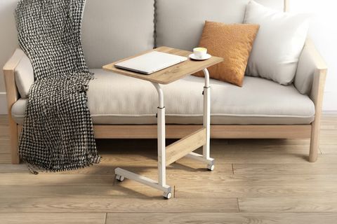 YÜKSEKLİK AYARLI LAPTOP SEHPASI, ÇAM BEYAZ, 60X40