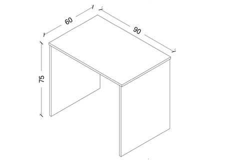 BİCABİN HOMELY DESK ÇALIŞMA MASASI, BEYAZ