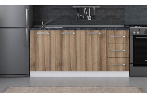 MİNAR 175 CM MUTFAK DOLABI BEYAZ DORE 175-D1-ALT MODÜL