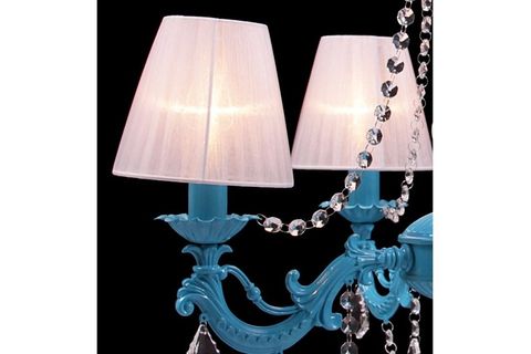 DOLCE VİTA BEYAZ ŞAPKALI AVİZE, TURKUAZ MAVİ