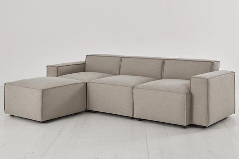 FAUX KETEN MODÜLER KÖŞE TAKIMI, KUM BEJİ