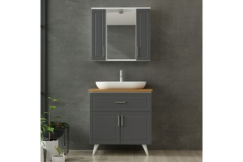 SANYA BANYO DOLABI AY2K1Ç14, ANTRASİT, 85 CM