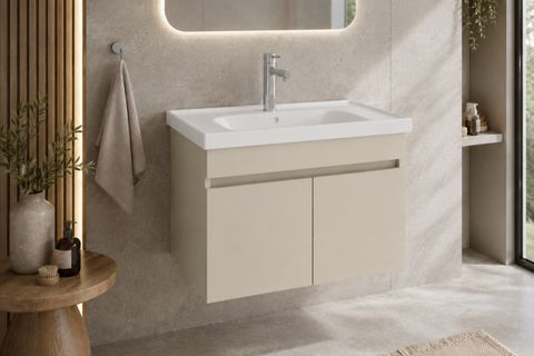 LODE KALE KUMTAŞI 70 CM SERAMİK LAVABOLU ALT BANYO DOLABI