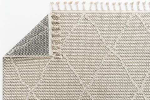 ELİT EL 02 BEİGE BEJ HAV TOZ VERMEZ ETNİK ÖRGÜ DESEN HASIR DOKUMA KESME YOLLUK MODERN SALON HALISI 120X400