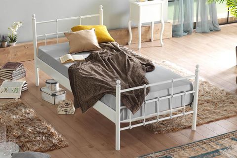 LALAS METAL KARYOLA, BEYAZ, 90X190