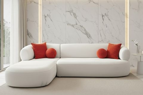 TURİN KÖŞE KOLTUK, SOL, BEYAZ