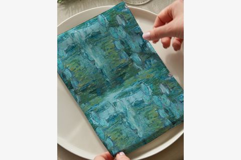 NİLÜFER BAHÇESİ PAMUKLU DÖRT ADET PEÇETE