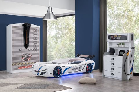 SPORTS ARABALI YATAKLI ÇOCUK ODASI TAKIMI, 3 KAPAKLI