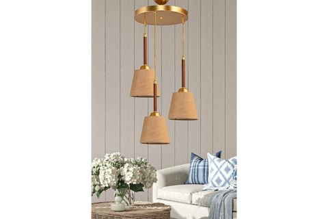 ÜÇLÜ TEPSİLİ SARKIT GOLD CEVİZ RENK BORULU