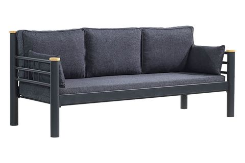 KAPPİS METAL SOFA SEDİR ÜÇLÜ KOLTUK, ANTRASİT, 70X200
