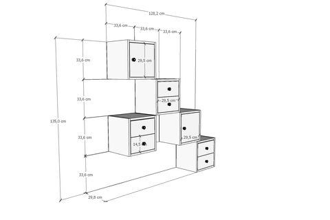 AYDIN KİTAPLIKLI RAF, PNR-DVR-1004