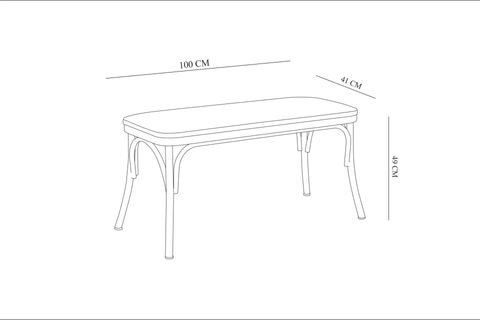 OLİVER MUTFAK MASASI TAKIMI, BEYAZ, 120X75