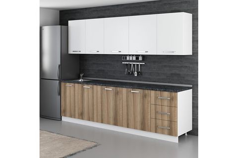 MİNAR EGE 270 CM MUTFAK DOLABI BEYAZ DORE 270-D2