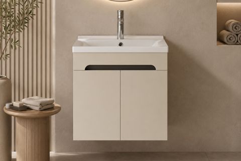 LODE IRMA KUMTAŞI 60 CM SERAMİK LAVABOLU ALT BANYO DOLABI