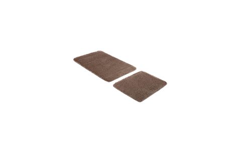 SEGURA PELUŞ KAYDIRMAZ TABAN İKİLİ BANYO PASPASI, VİZON, 60X100-50X60