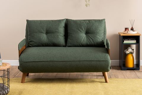 COSMO İKİLİ KATLANIR YATAKLI KOLTUK KETEN, HAKİ