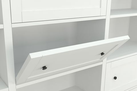 BKCONCEPT DÜŞER KAPAKLI ÇEKMECELİ RAFLI KİTAPLIK, 65 CM, BEYAZ, KTP-1279