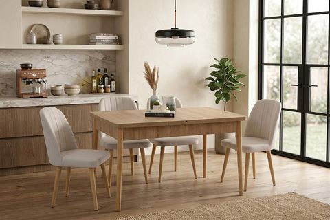 PERA AÇILIR MUTFAK MASA TAKIMI, KARİNA MEŞE KREM