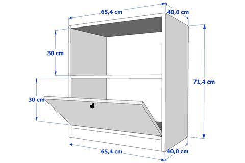 YUSUF KOMODİN, 1 DÜŞER KAPAKLI VE BAZA AYAKLI, KMD-1041-Ç
