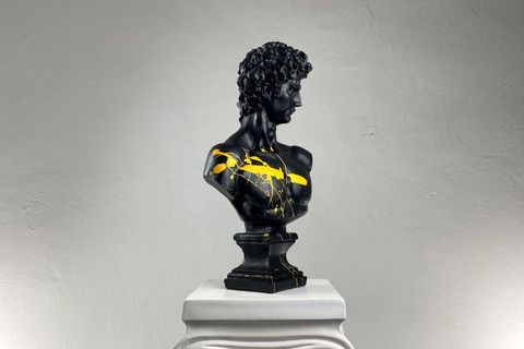 DAVID YELLOW SPLASH POP ART DEKORATİF ROMA YUNAN HEYKELLERİ