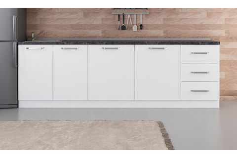 MİNAR 260 CM MUTFAK DOLABI BEYAZ 260-B1-ALT MODÜL