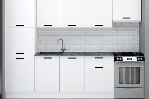 GÖCEK MELAMİN HAZIR MUTFAK DOLABI, BEYAZ, 280 CM