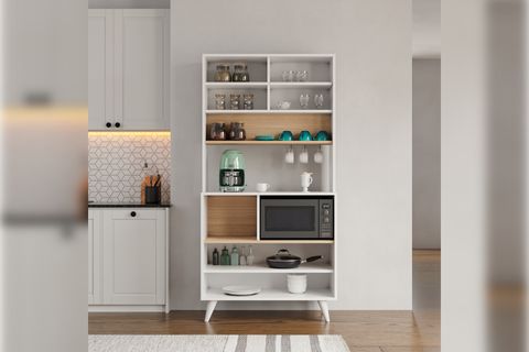 LAVO ÇOK AMAÇLI KAHVE KÖŞESİ DOLABI, 4 KAPAKLI RAFLI