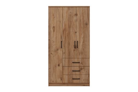EASY GARDIROP, CEVİZ, 3 KAPILI 3 ÇEKMECELİ