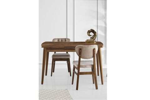 KASTİLYA MASA VE PRİME SANDALYE TAKIMI, KREM, 130X80