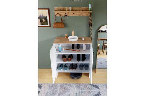 KABİ İKİ KAPAKLI ÇOK AMAÇLI DOLAP, BEYAZ