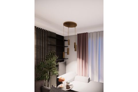 ZENYA BEŞLİ SARKIT AVİZE, ESKİTME METAL