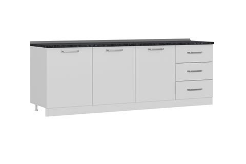 MİNAR 240 CM MUTFAK DOLABI BEYAZ 240-B3-ALT MODÜL