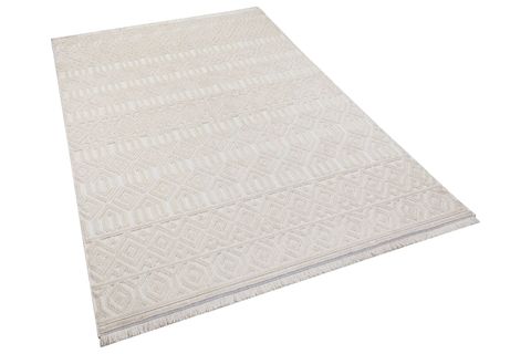 TÜRKMEN HALI HARVEY HR01 KABARTMALI MODERN SALON HALISI, BEYAZ, 120X180