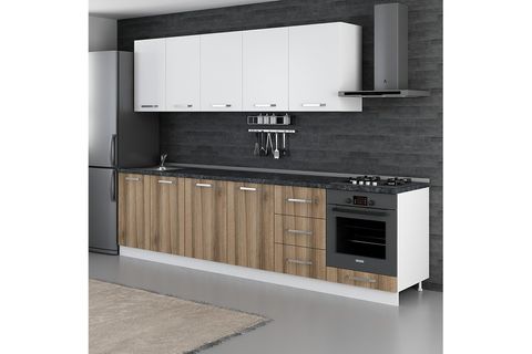 MİNAR BADE 300 CM MUTFAK DOLABI BEYAZ DORE 300-D4